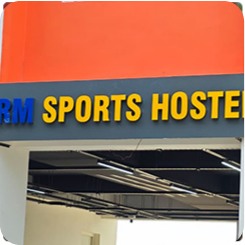 Fabricated lettering mounted on an exterior wall