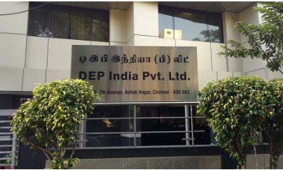 Etched glass partition branding